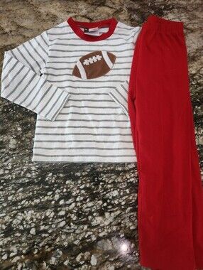 Kids Football Stripe Set - Red & White